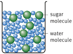 sugar molecule water molecule