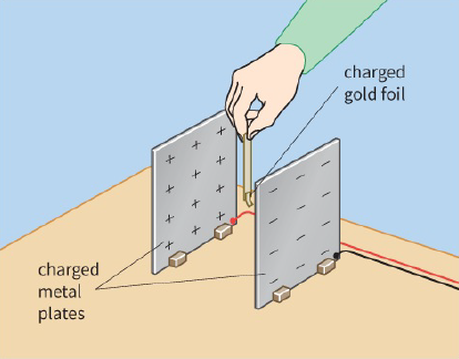charged gold / charged metal plates